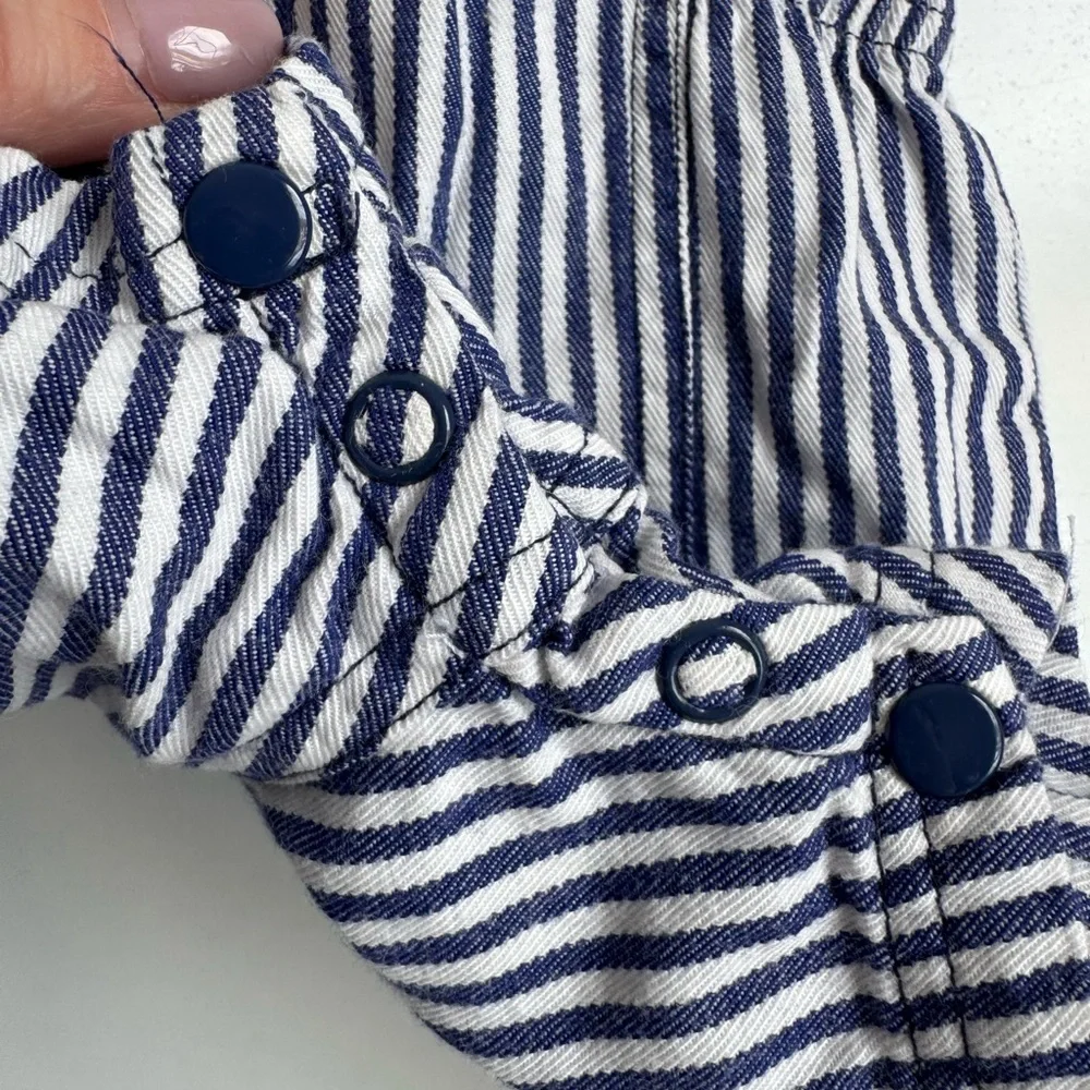 Hush Puppies Pup Blue White Stripe Overall Vintage 6‎ 9 months sail away